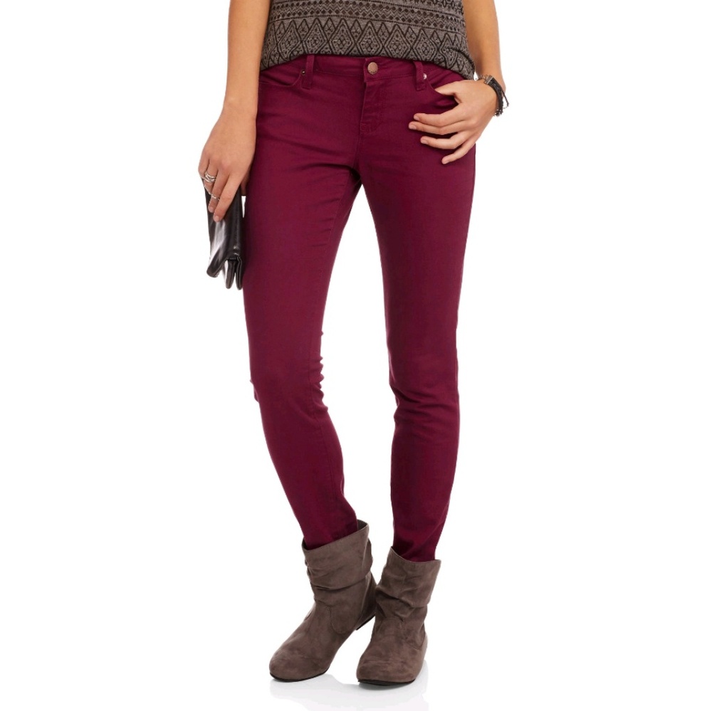 NOBO Juniors Skinny Jeans Red Pomegranate